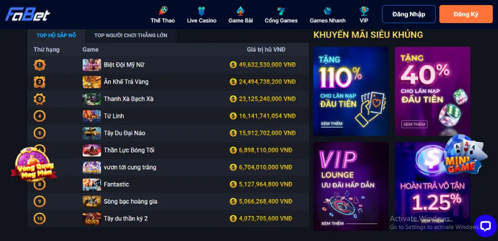 Thưởng nạp đầu TN88